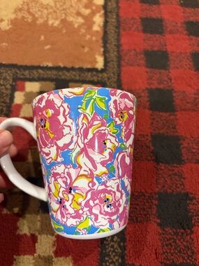 Lily Pulitzer floral ceramic coffee mug